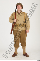  U.S.Army uniform World War II. ver.2 army poses with gun soldier standing whole body 0001.jpg